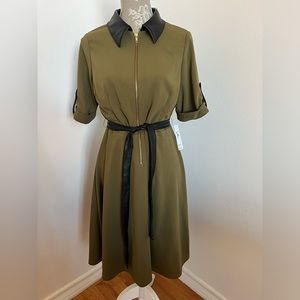 Military green dress
